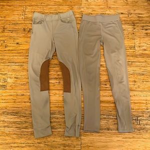 Kids tuffrider and Horze equestrian show pants